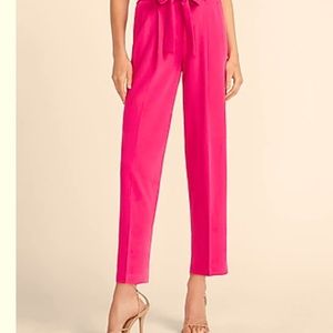 Express High Waisted Belted Paperbag Ankle Pant (Petite)